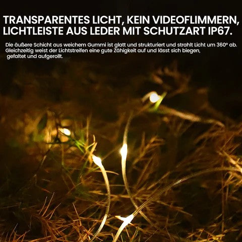 Wasserdichte tragbare verstaubare Lichterkette für den Außenbereich