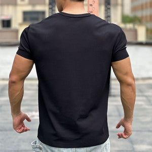 Men's V-Neck Short Sleeve Muscle Athletic Workout T-Shirts