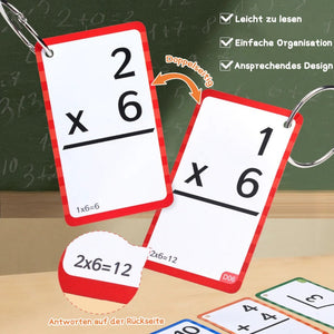 Mathe-Lernkarten und Pop-Fidget-Diagramm