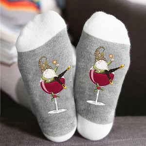 🧦Weinglas Unisex Crew Socken🧦