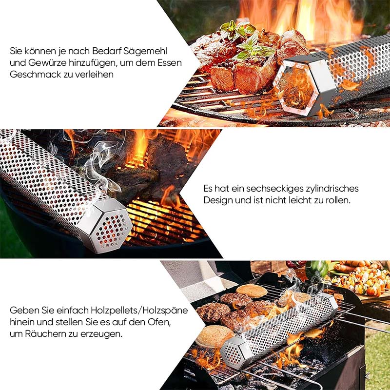 12' Pellet-Räucherrohr für alle Grills oder Räuchergeräte