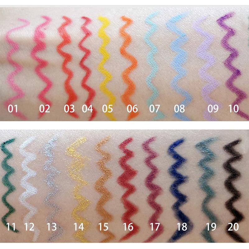 20 Stück Farbiges Eyeliner-Stift-Set