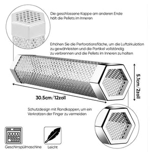 12' Pellet-Räucherrohr für alle Grills oder Räuchergeräte