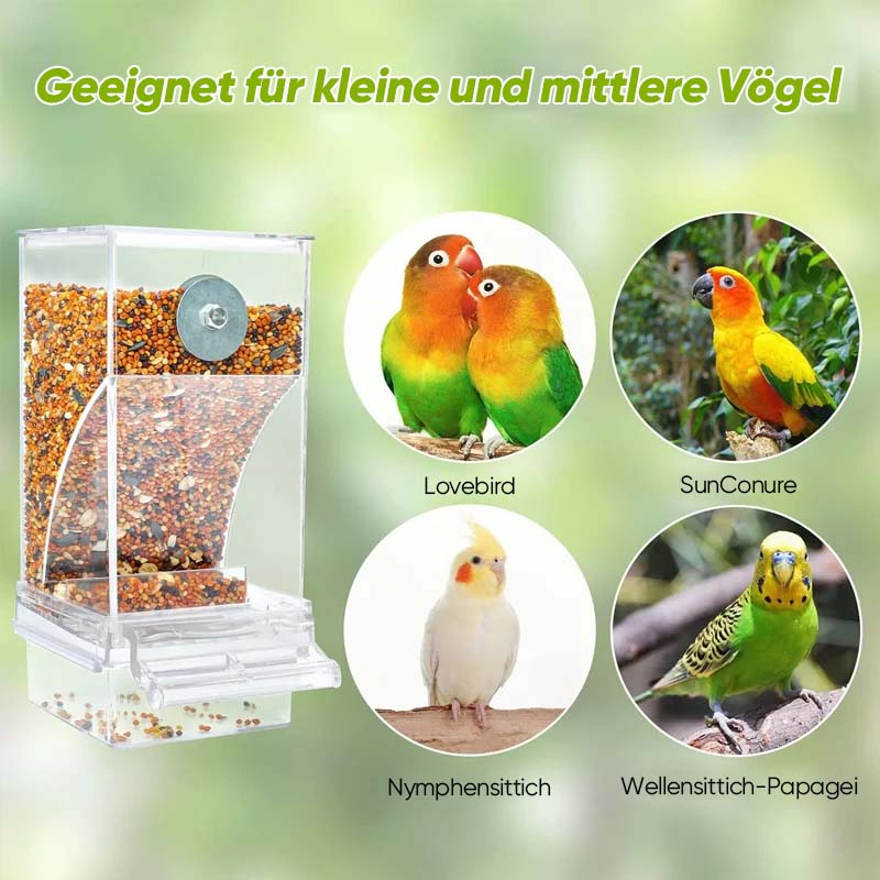 Automatischer auslaufsicherer Vogelfutterspender