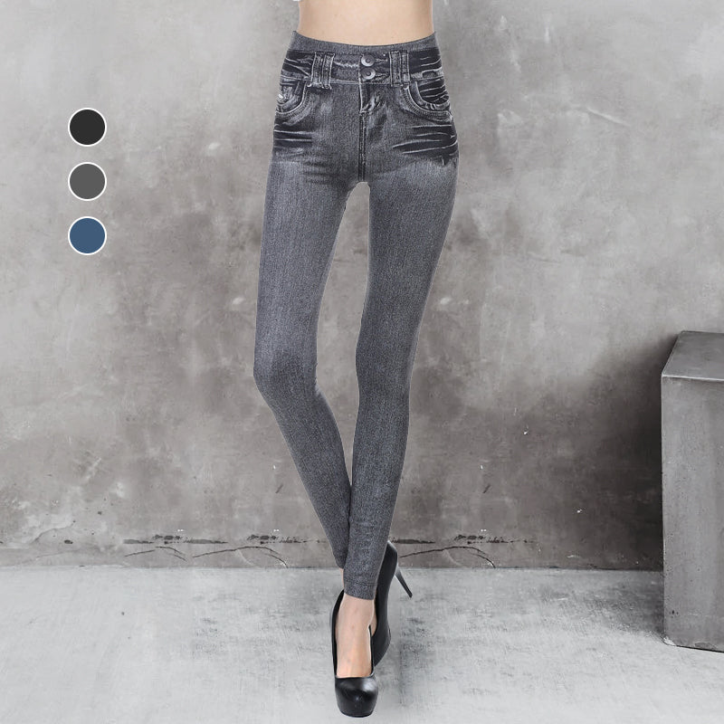 Nahtlose Fleece-Jeans für Damen