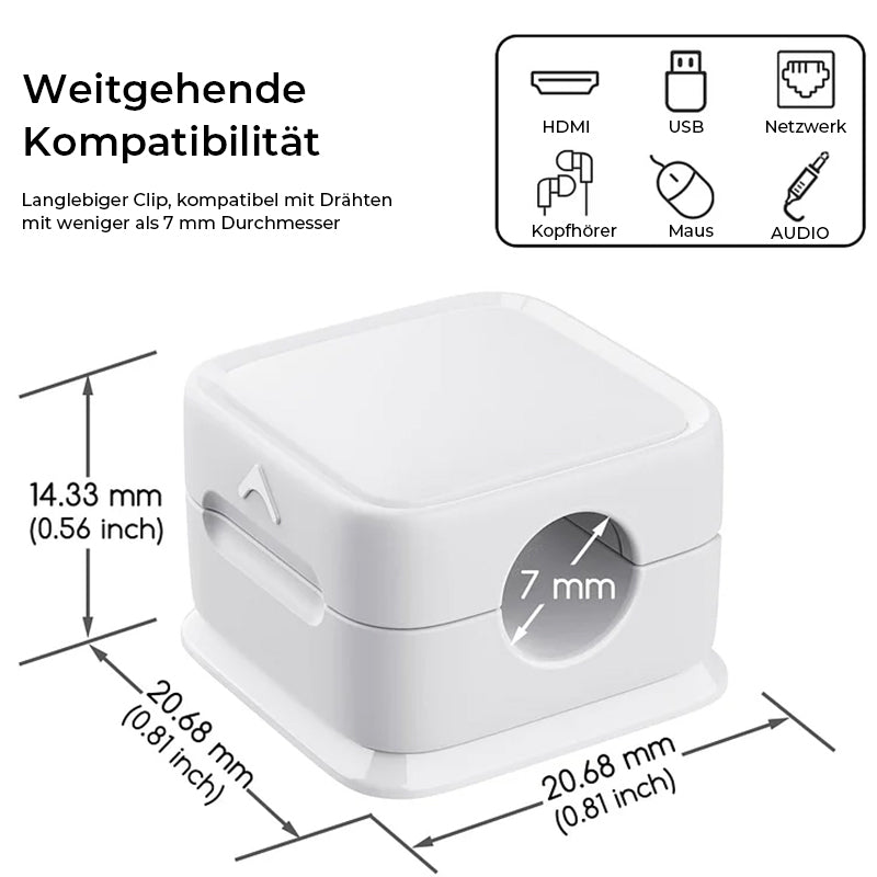 6 Stk. Magnetischer Kabelspeicher-Organizer