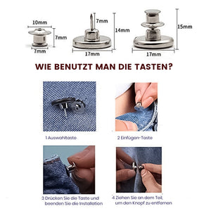 Abnehmbarer Jeansknopf Aus Metall