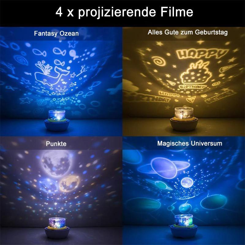 Multifunktionale LED-Nachtlicht-Sternprojektorlampe, 5 Filmsets