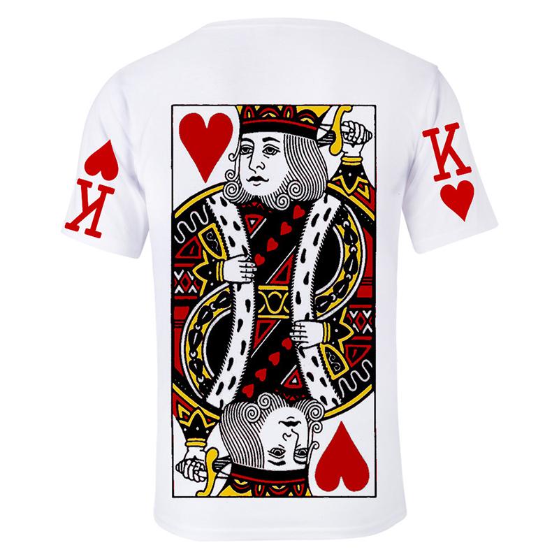 Sommer 3D Poker lose T-Shirt