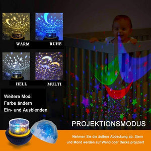 Multifunktionale LED-Nachtlicht-Sternprojektorlampe, 5 Filmsets