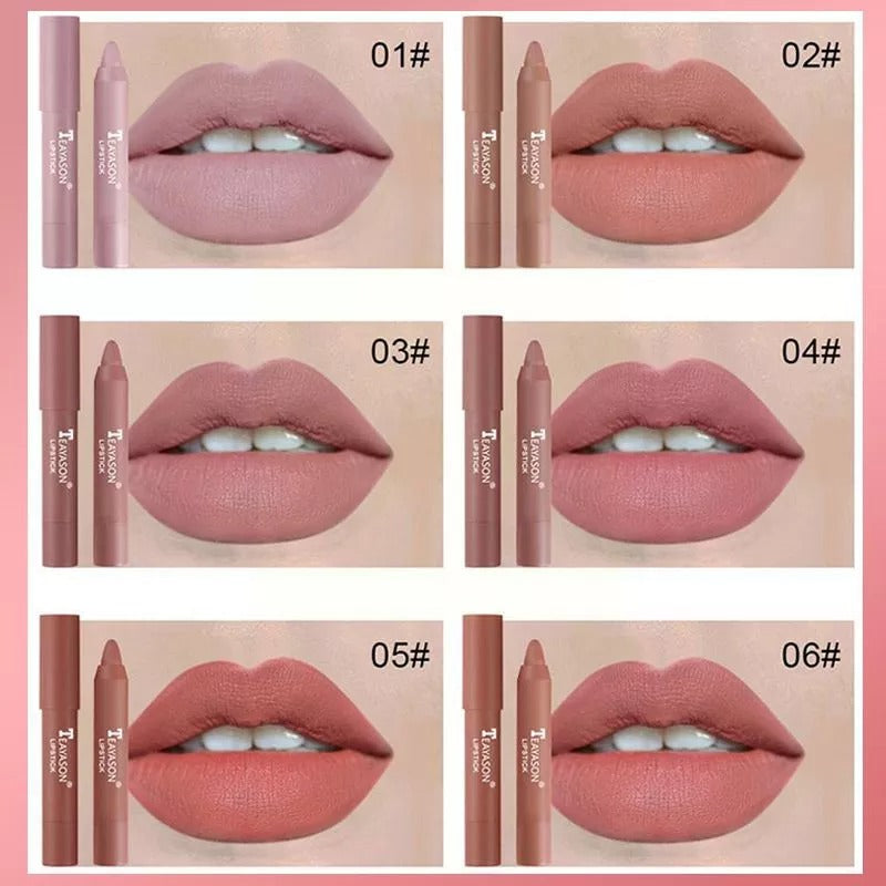 12 Farben Matte Lippenstift Stift