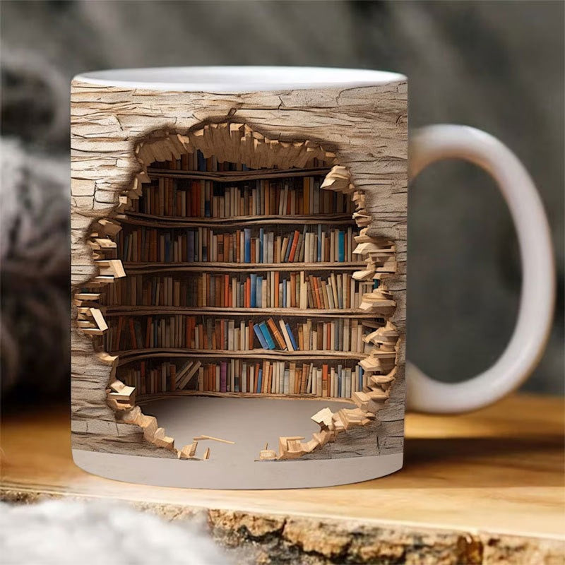 3D-Bücherregal-Tasse