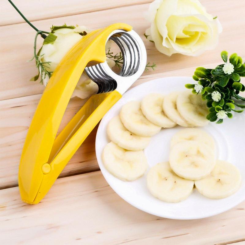 Edelstahl Bananenschneider Gurkenschneider Obst Gemüse Messer Salat Neuheit Küchenzubehör Gadget