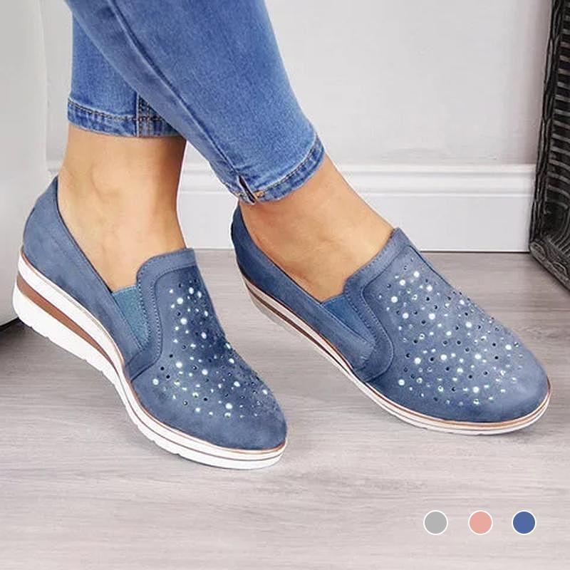 Damen Modische Freizeitschuhe mit Strass