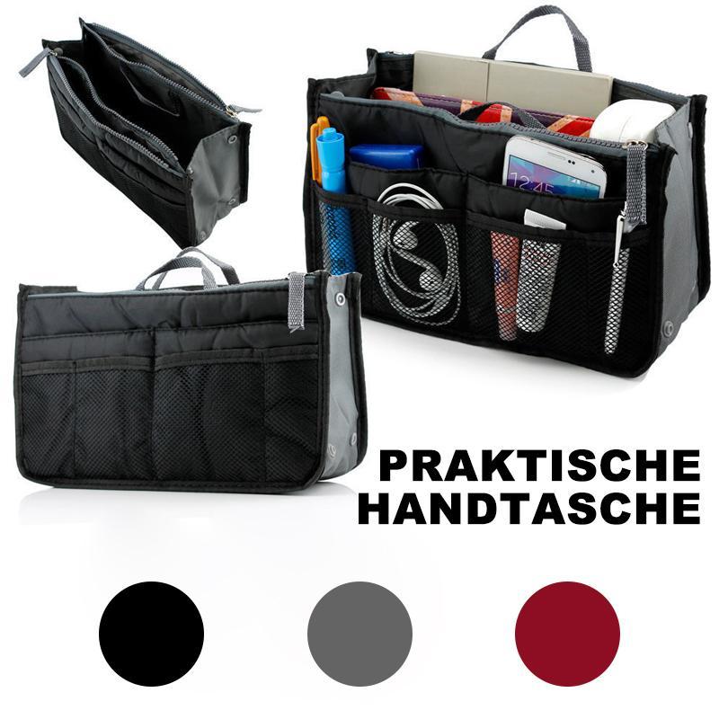 Frauen Tasche praktische Handtasche Geldbörse Nylon Dual Organizer Insert Cosmetic Lagerung