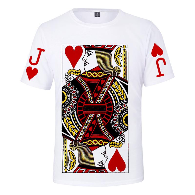 Sommer 3D Poker lose T-Shirt