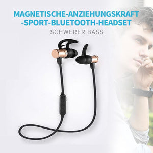 Bluetooth-Kopfhörer, Stereo-In-Ear-Ohrhörer, sicherer Sitz für Sport, Fitnessstudio, Reisen (wasserdicht, Noise Cancelling Mic)