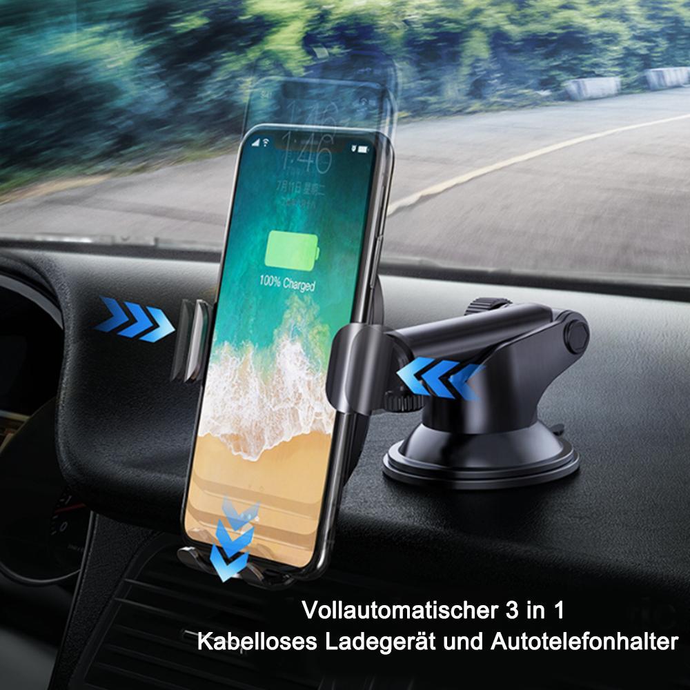 3 in 1 Kabelloses Ladegerät und Autotelefonhalter