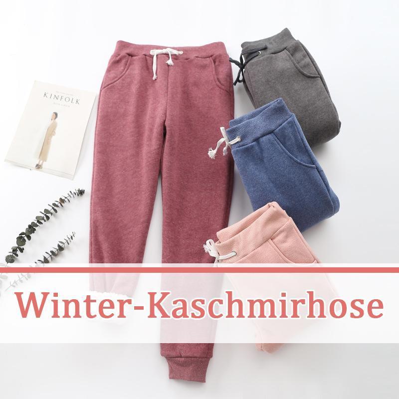 Damen Lang Dicke Hosen Winter  Plüschhose