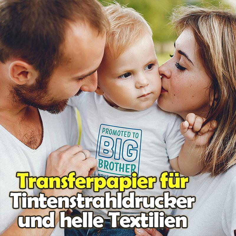 Transferpapier für Tintenstrahldrucker und helle Textilien