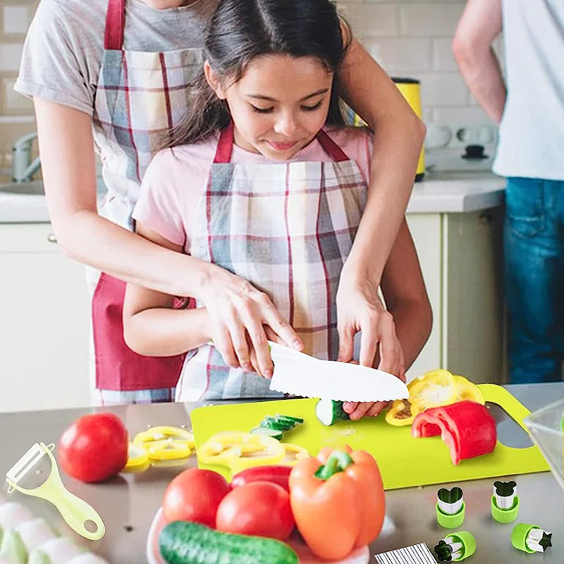 Kunststoff-Obstmesser für Kinder, 13-teiliges Set