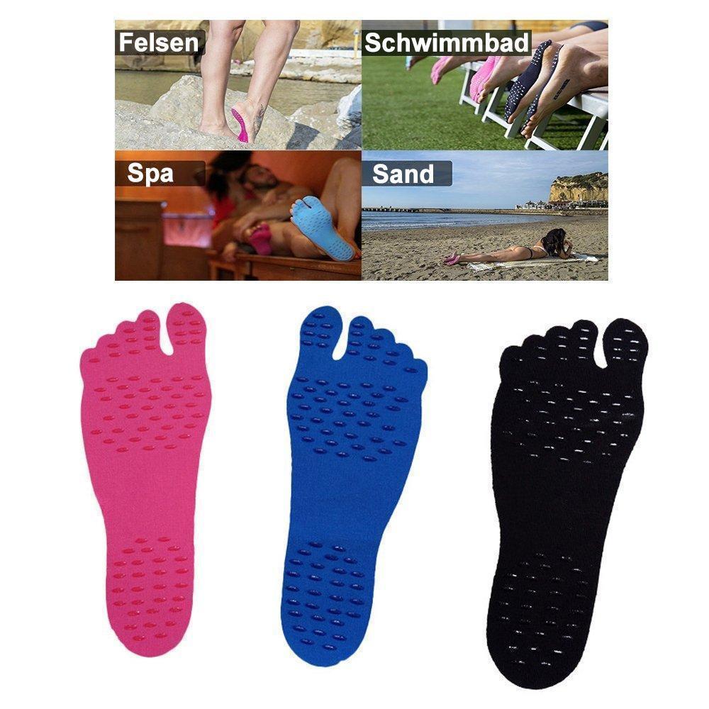 Barfuß Strand unsichtbare Polster Schuhe, 3 Paar