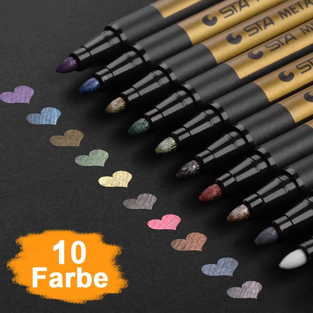 Wasserdichte Paint Marker Stifte（Anzug mit 10 Farben）