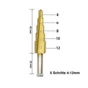 Titanium Schrittbohrer (3 Stücke)