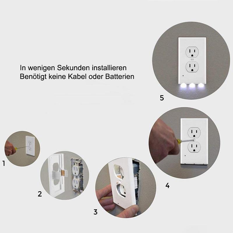 Auslasswand Platte mit LED-Nachtlichtern