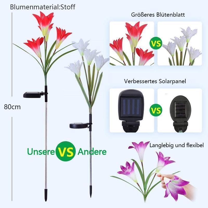 Solarbetriebene LED-Blume, Solar Garten  Stake Lichter