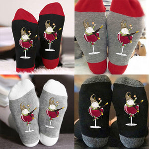 🧦Weinglas Unisex Crew Socken🧦