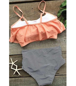 Falbala Bikini-set Mit Hohem Bund