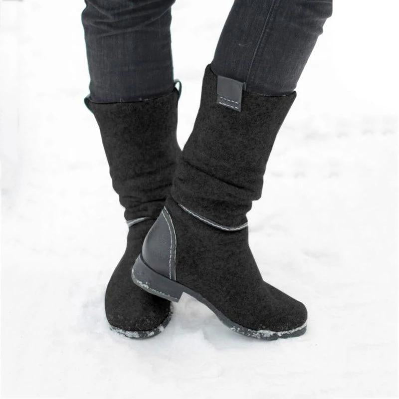 Outdoor Winterstiefel mit niedrigen Absätzen