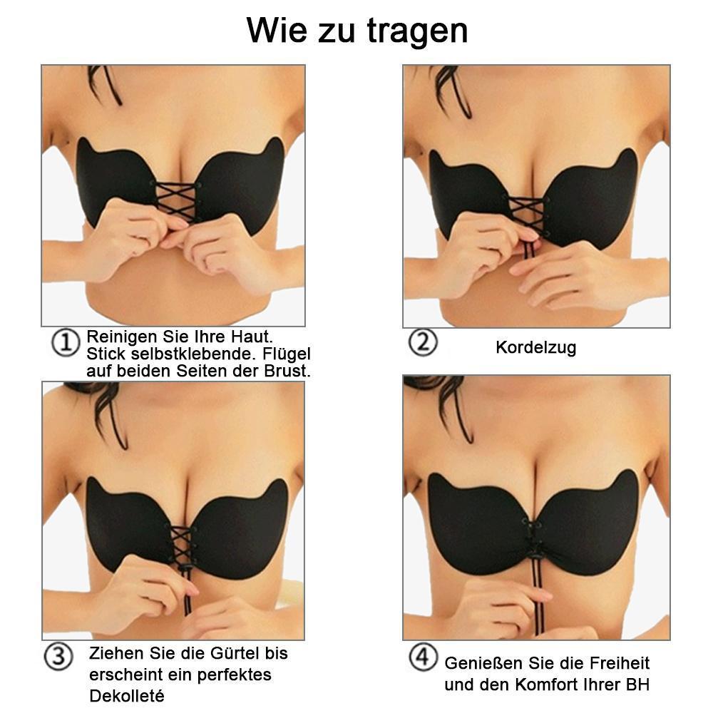 Frauen trägerlosen Backless Push Up Self Adhesive mit Drawstrings BH/ Invisible Bra