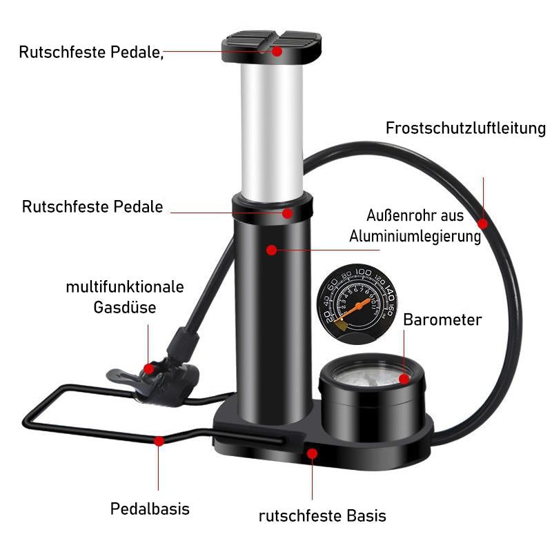 Tragbare Hochdruck-Mini-Fahrradluftpumpe