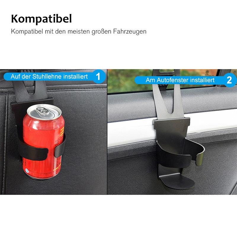 Schwarzer Universal-Autotassenhalter aus Kunststoff