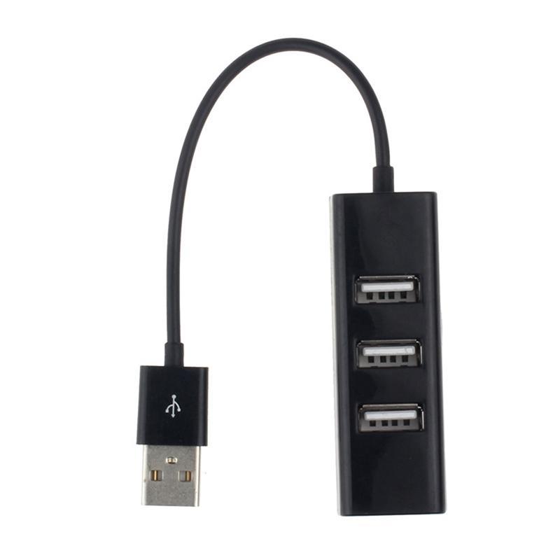 4 Ports LED USB 3.0-Adapter-Hub Ein- / Ausschalter für PC Laptop BK (4 USB-Ports-Hubadapter, Schwarz)