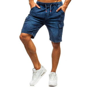 Fünf-Punkt gewaschene Jeansshorts