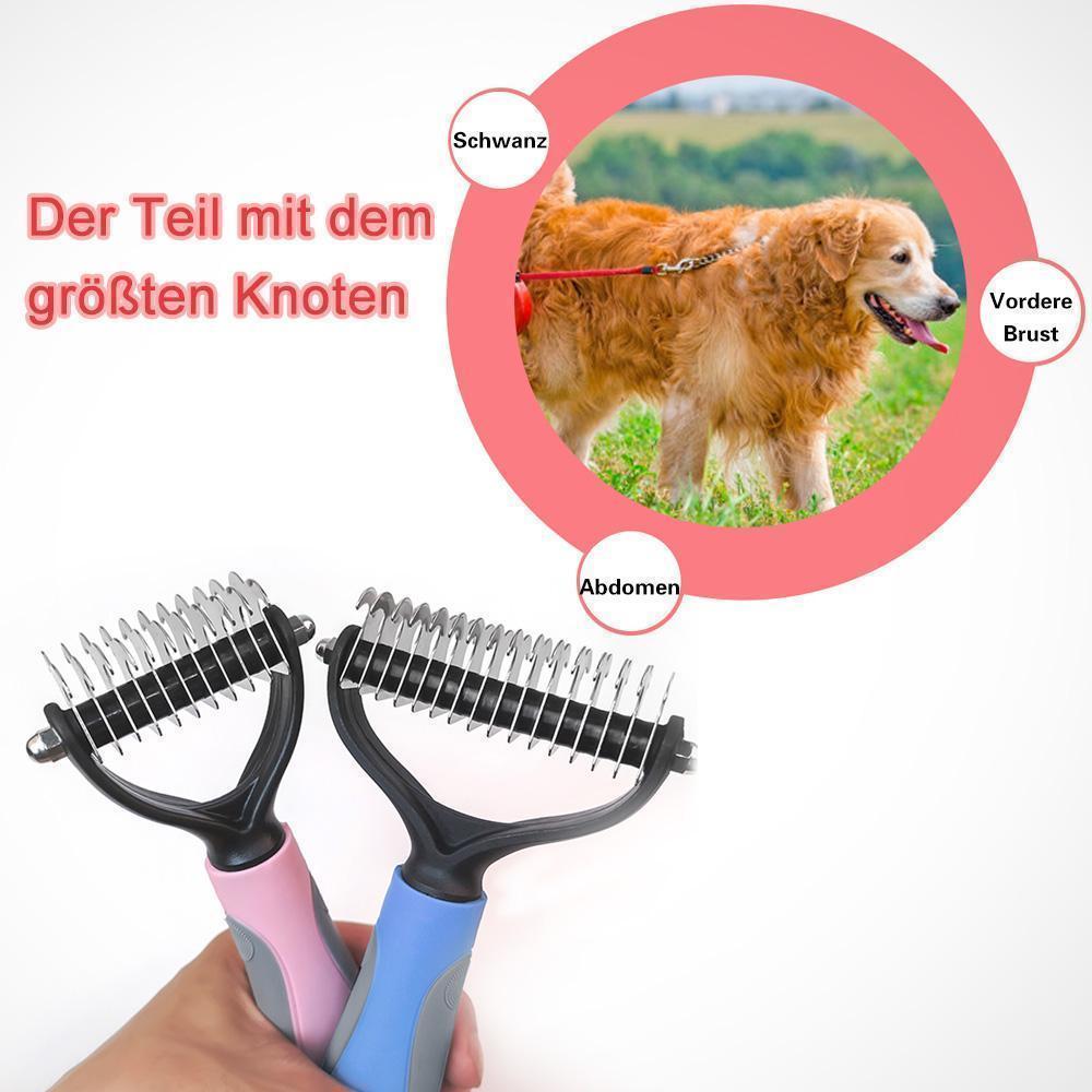 Hundesalon Doppelseitiger Kamm - entfernt lose Knoten und Tangled Hair