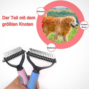 Hundesalon Doppelseitiger Kamm - entfernt lose Knoten und Tangled Hair