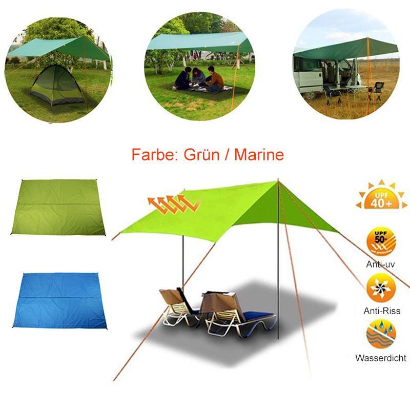 Markise Sonnenschutz Regenschutz Strand Camping Picknick Pad Feuchtigkeitsschutzmatte (nur Zelt, Unterstützung nicht enthalten)