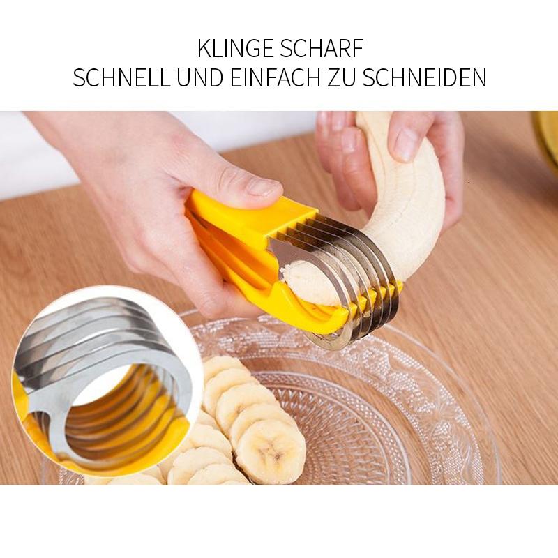 Edelstahl Bananenschneider Gurkenschneider Obst Gemüse Messer Salat Neuheit Küchenzubehör Gadget