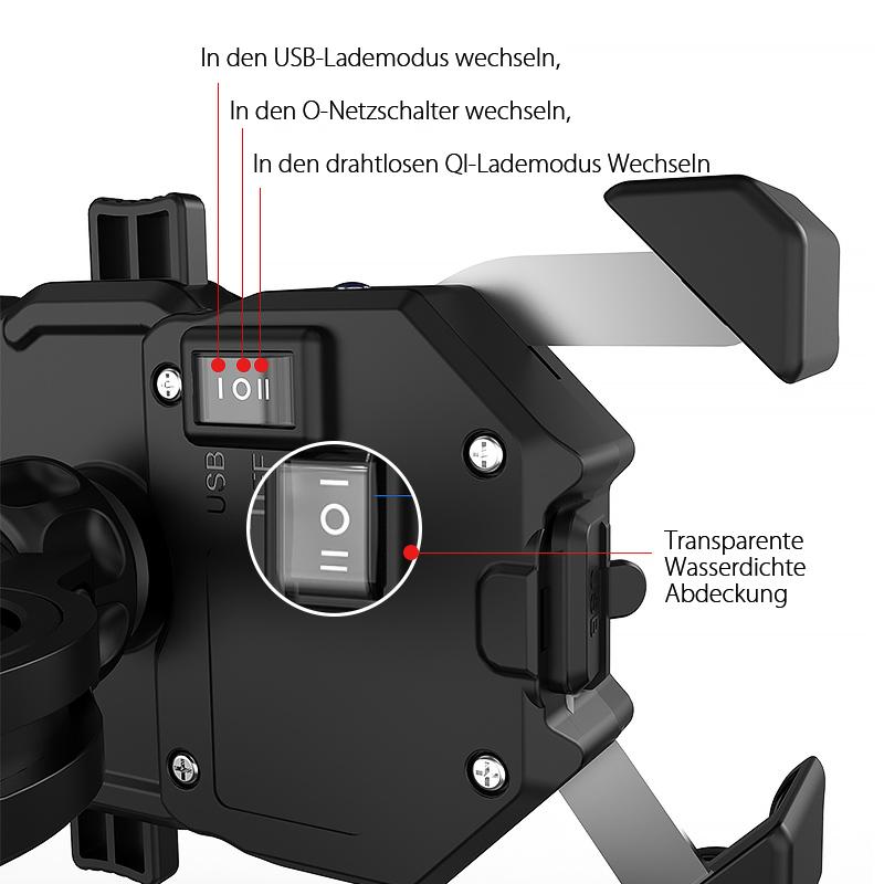 Wireless-Ladegerät in Motorrad