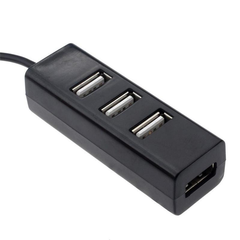 4 Ports LED USB 3.0-Adapter-Hub Ein- / Ausschalter für PC Laptop BK (4 USB-Ports-Hubadapter, Schwarz)