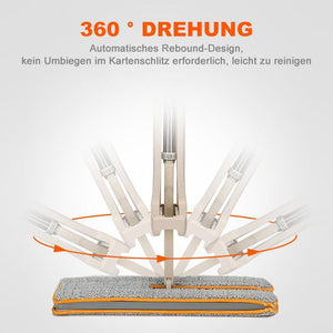 Mop 360 Grad Doppelseitig Mop 360 Grad Reinigung Mopp Selbst Wringing  Mit 2 Stücke Tücher