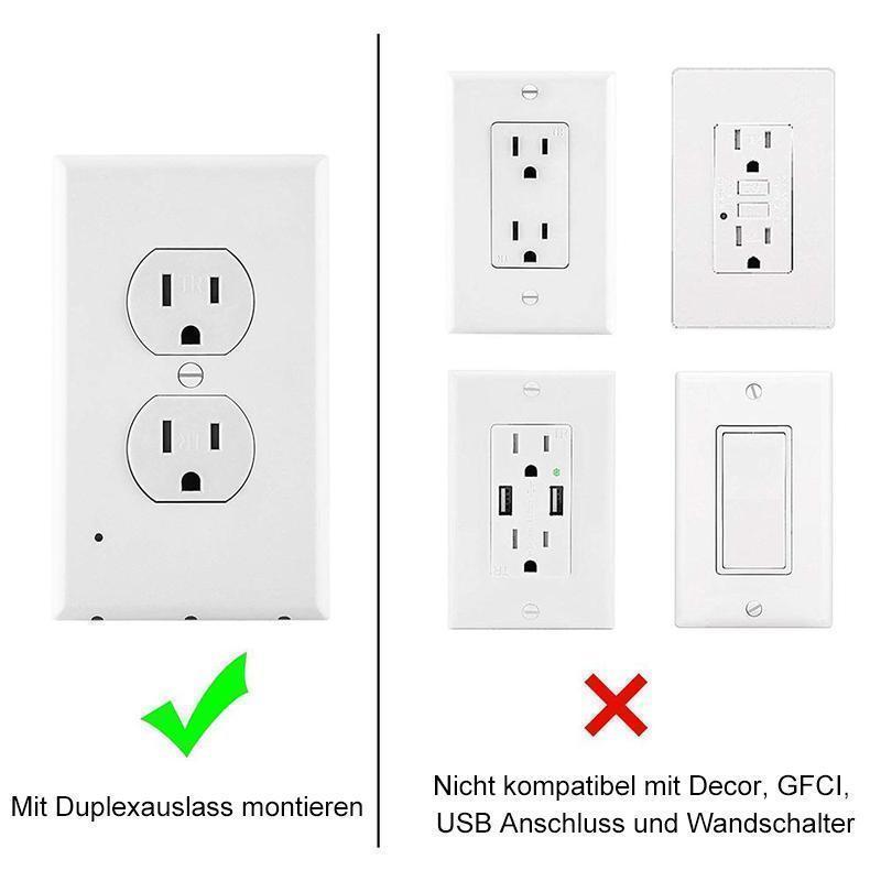 Auslasswand Platte mit LED-Nachtlichtern