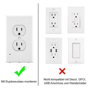 Auslasswand Platte mit LED-Nachtlichtern