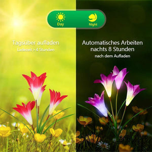 Solarbetriebene LED-Blume, Solar Garten  Stake Lichter