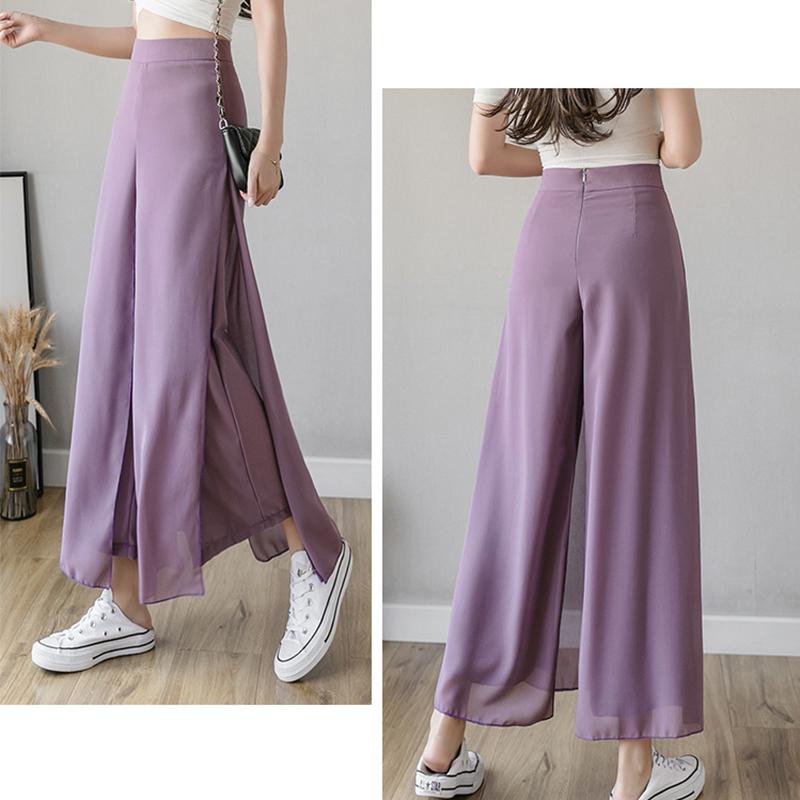 Chiffon Eisseide Hose mit weitem Bein