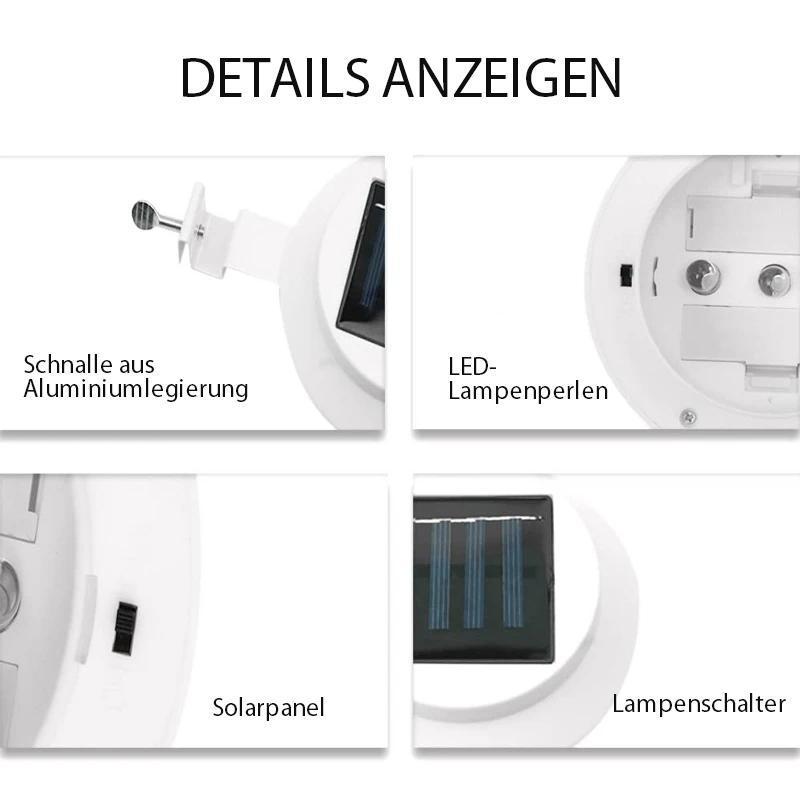 Solarbetriebene Dachrinnenlichter